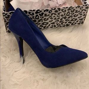 Royal blue pointy heel 4inches
